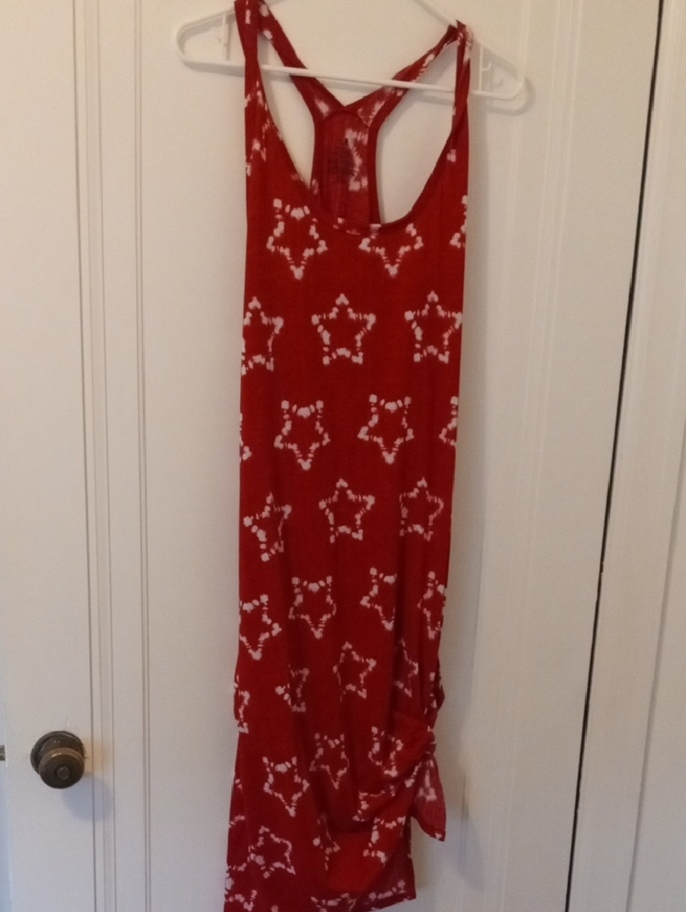 Red Star Tie-Dye Racerback Maxi Dress women 3x